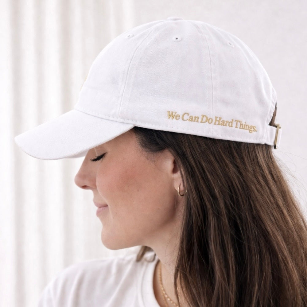 We can do hard things embroidered hat